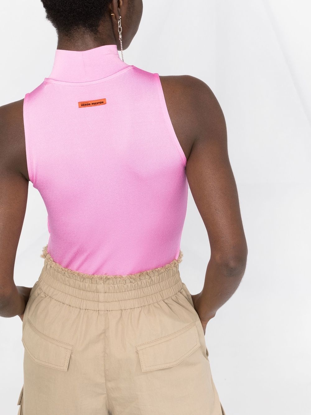 logo-patch sleeveless top - 5