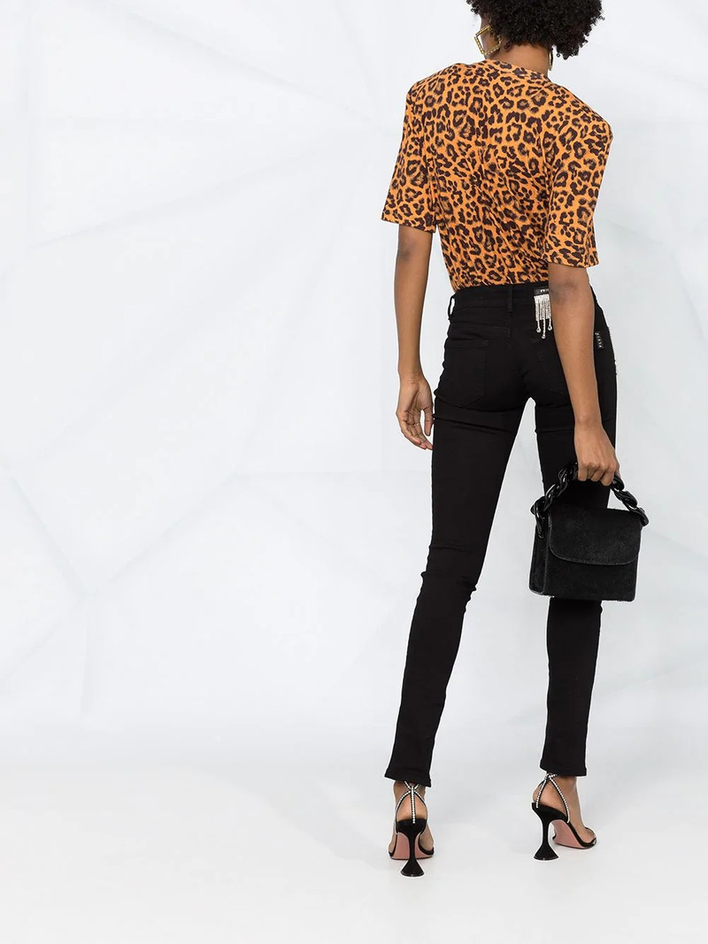 crystal fringe-embellished skinny jeans 4