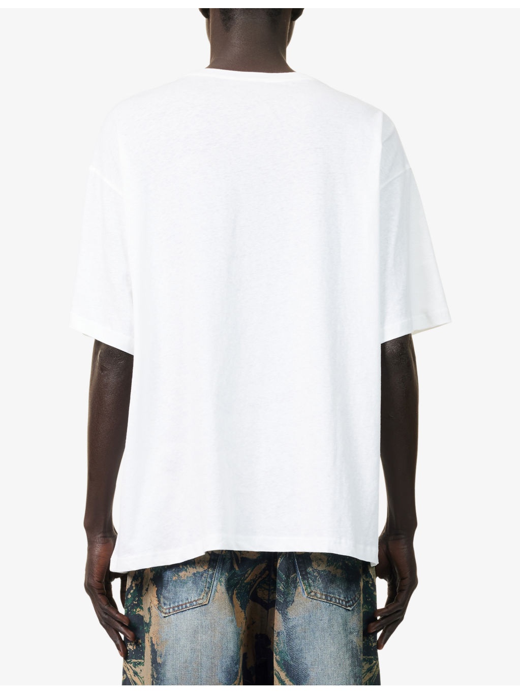Brand-Print Short-Sleeves Cotton-Blend T-Shirt - 4