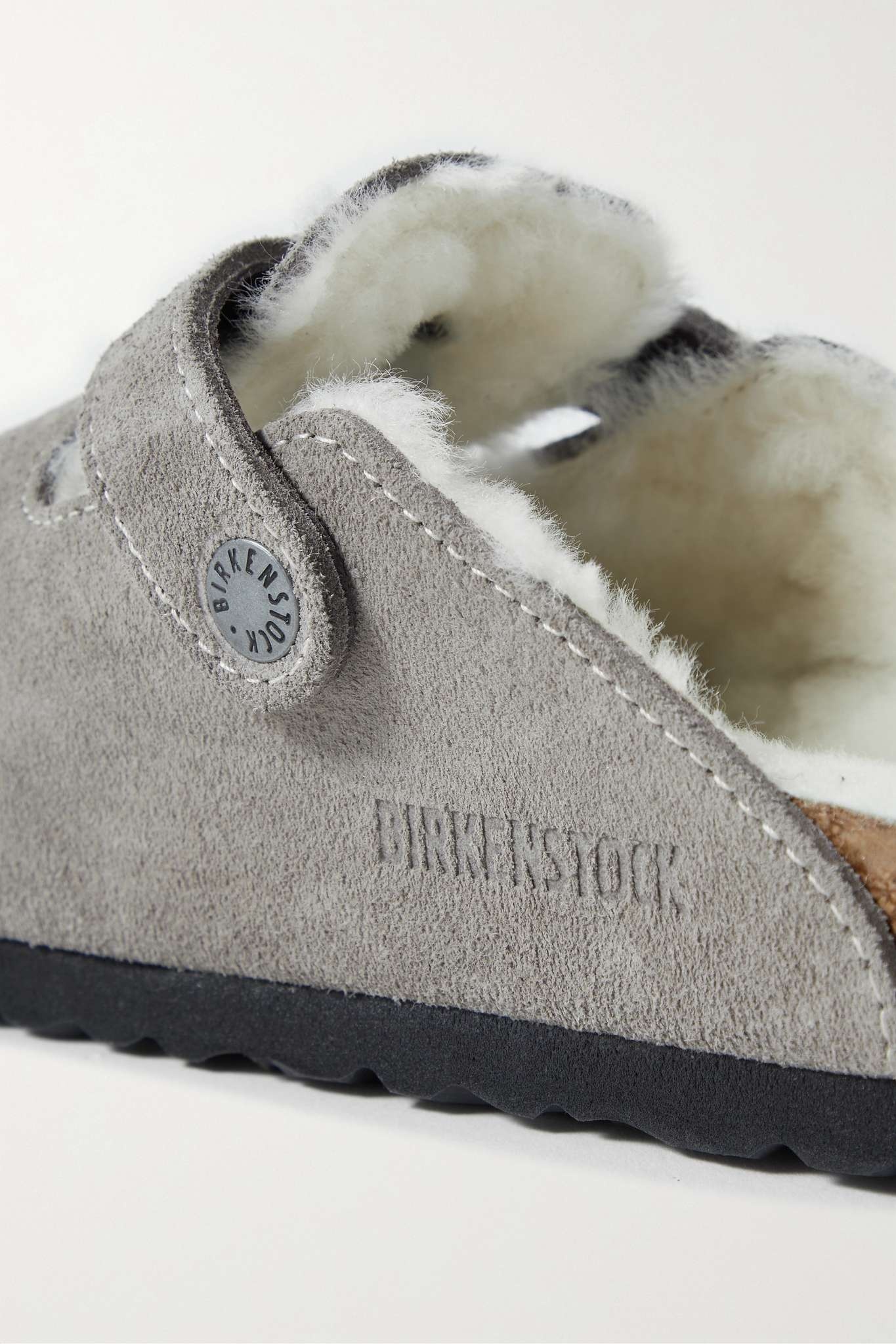 Boston shearling-lined suede slippers - 4