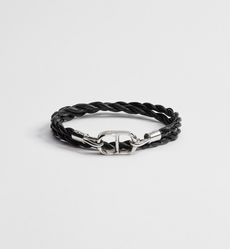 CD Icon Woven Leather Double Bracelet 1