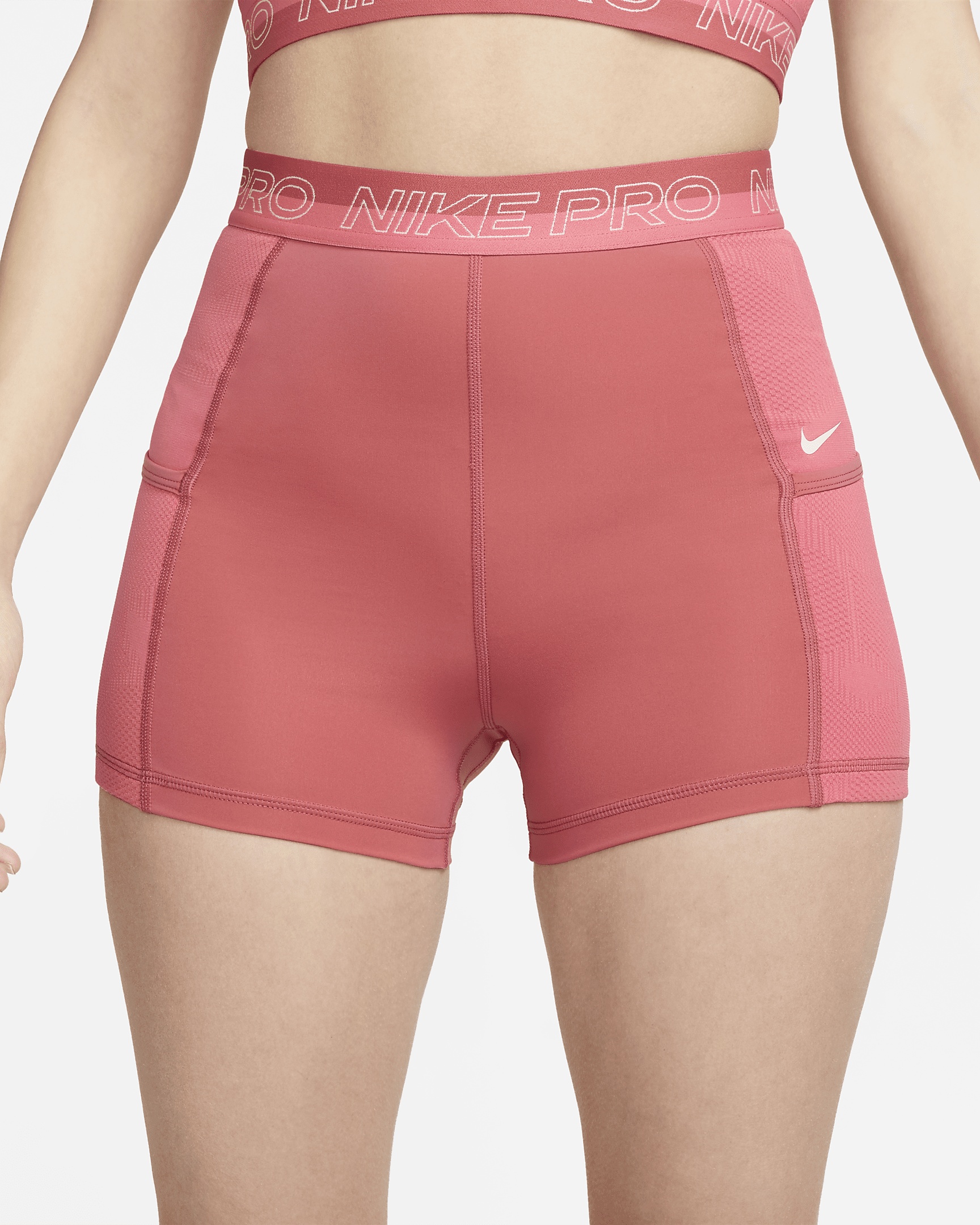Women's Nike Pro High-Waisted 3" Training Shorts with Pockets - 2