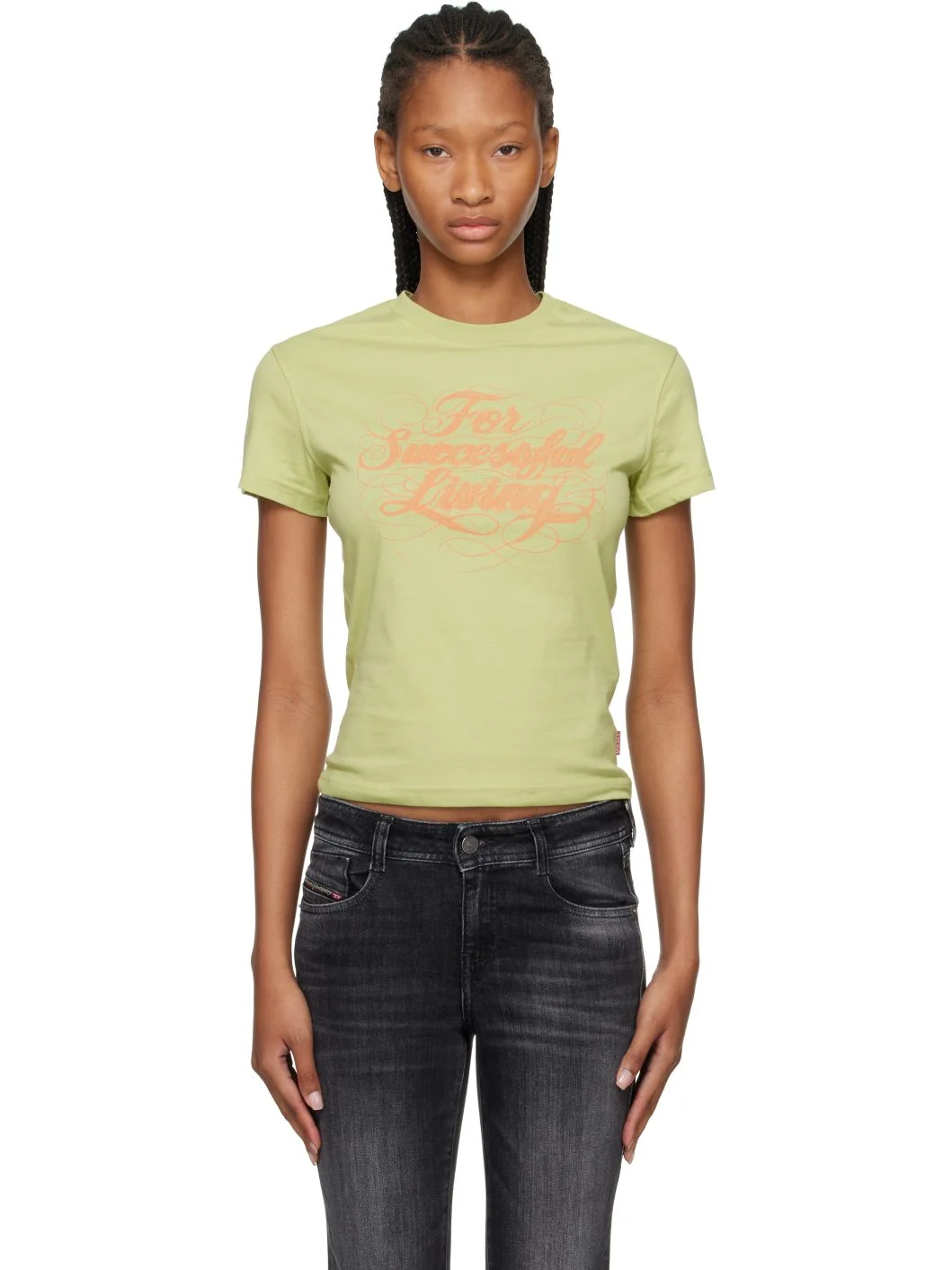 Green Logo Print T-shirt - 1