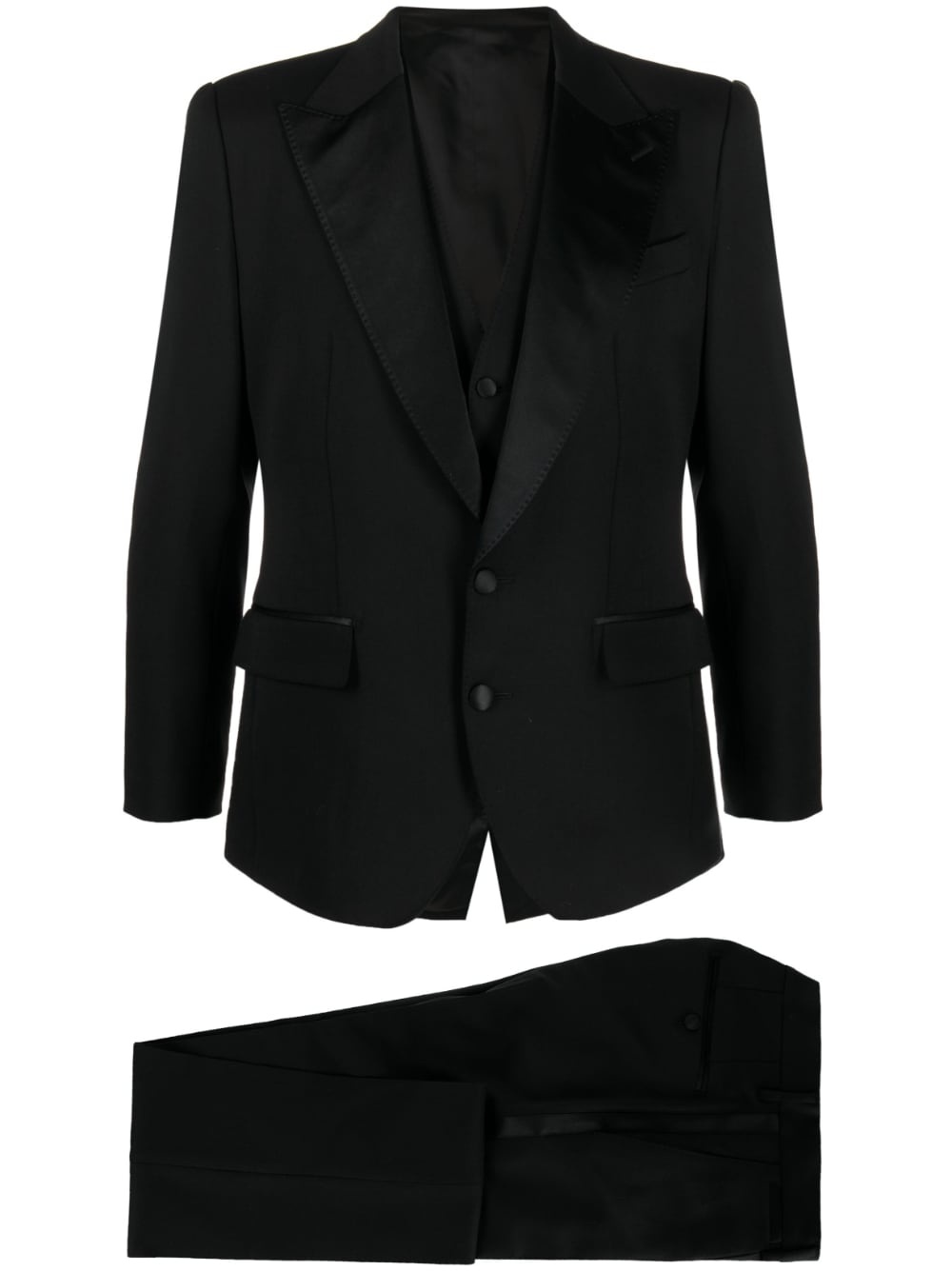 tuxedo-style three-piece suit - 1