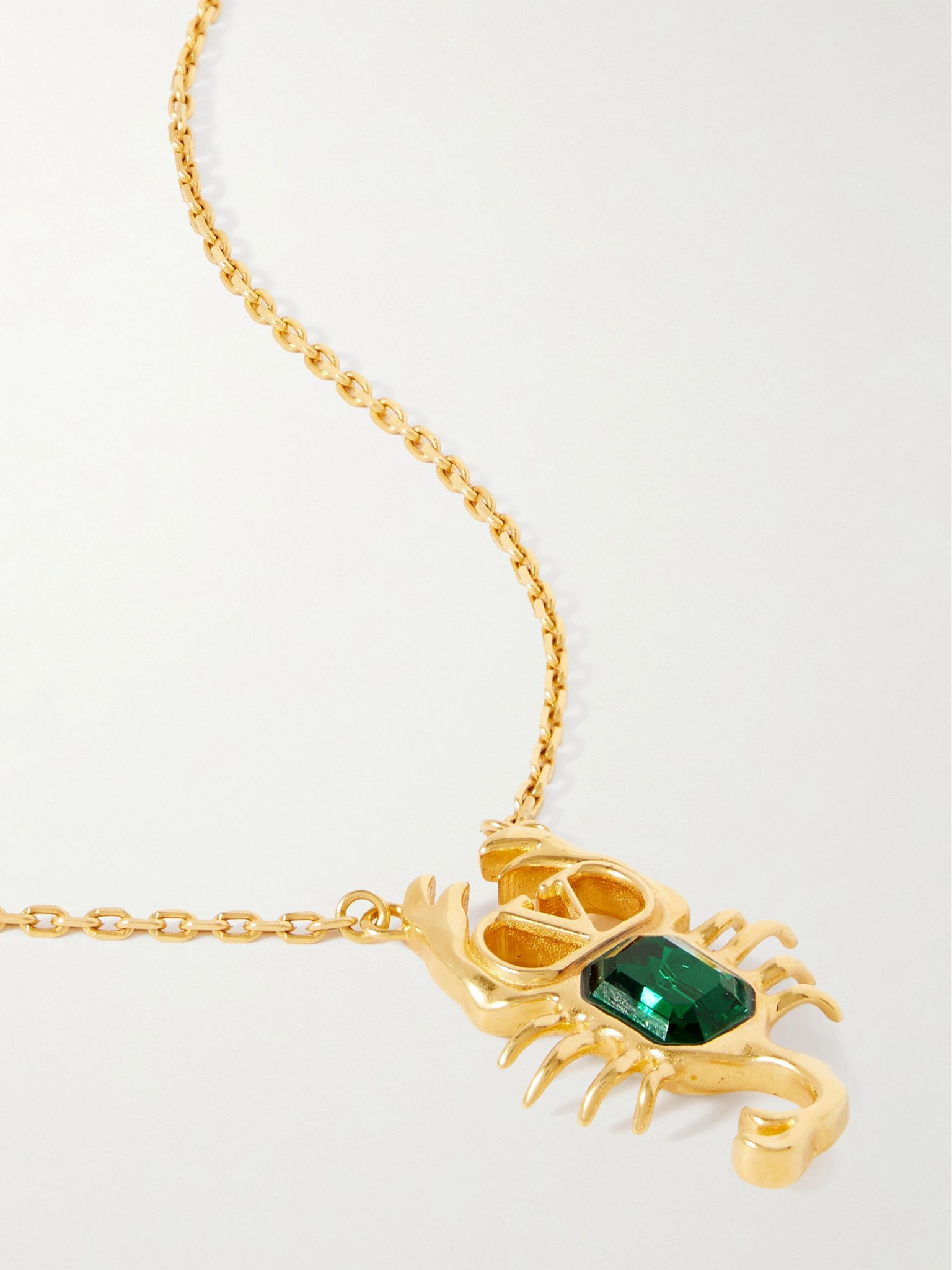 Scorpion gold-tone crystal necklace Gold - 1