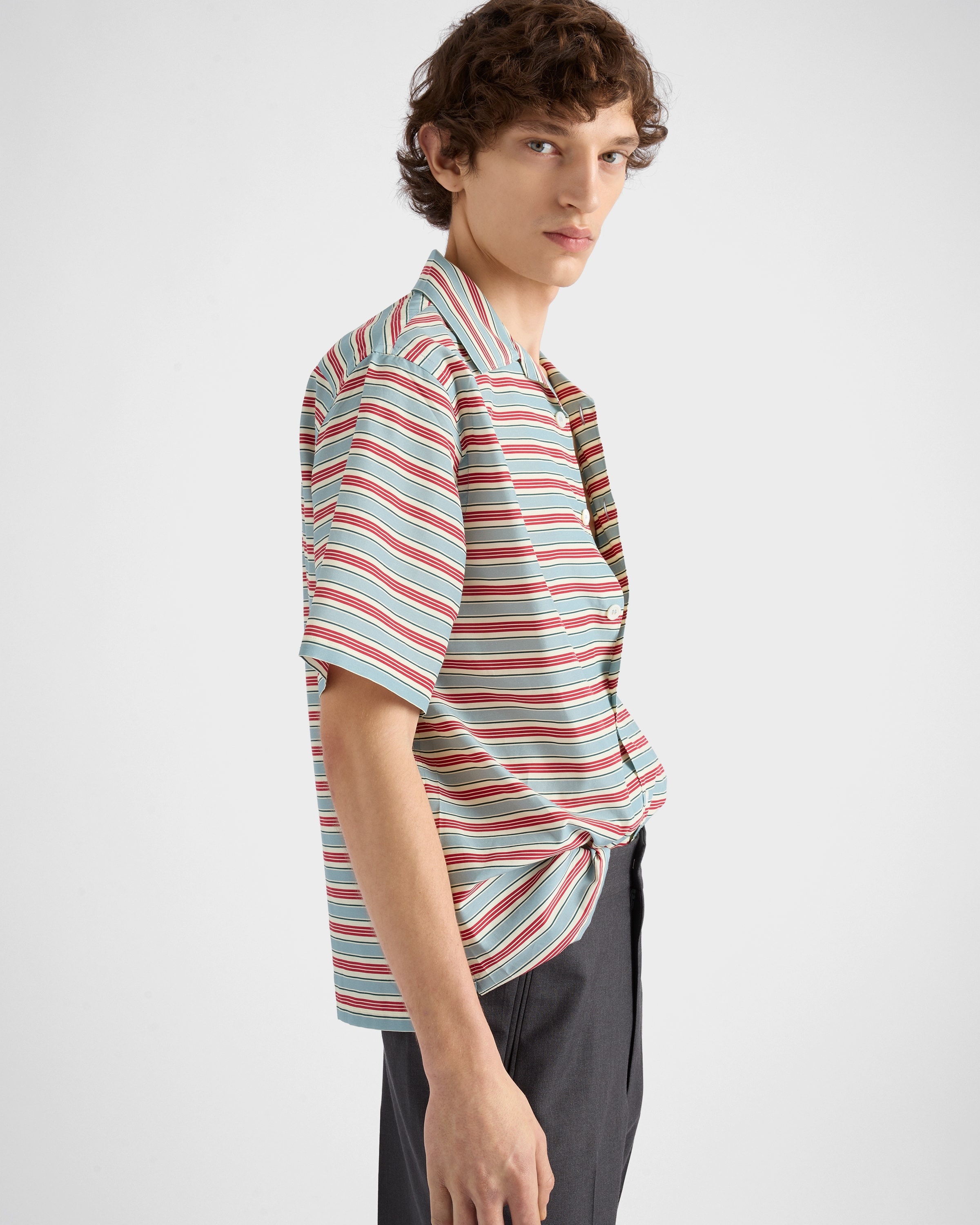 Striped cotton bowling shirt - 6