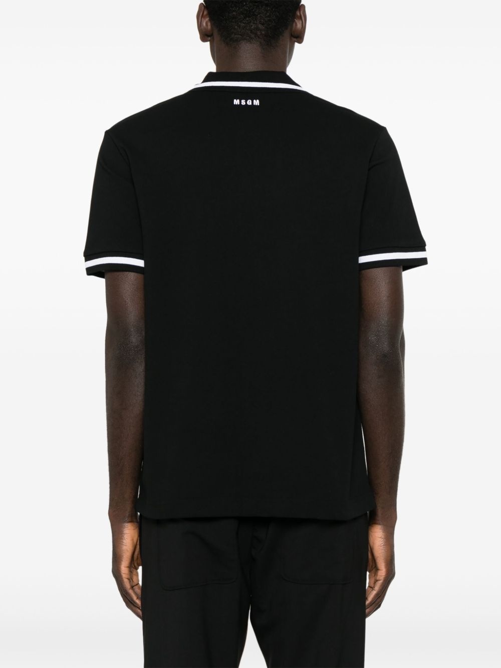 logo-embroidered polo shirt - 3