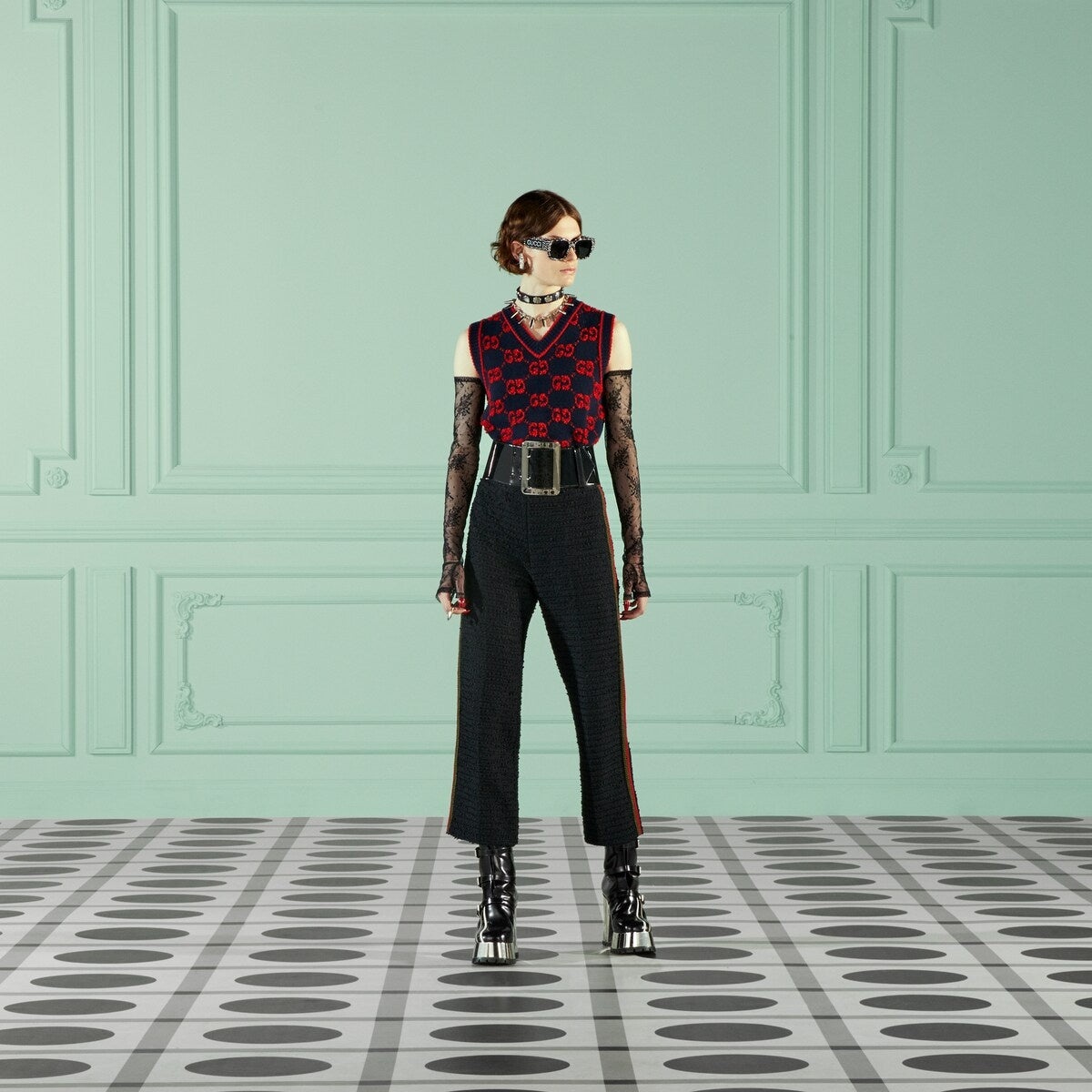 Gucci GG Wool Boucle Jacquard Vest - 4