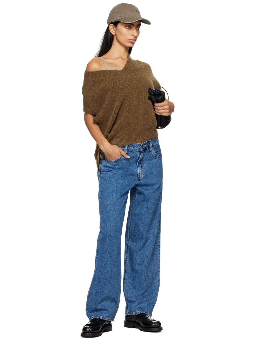 Blue Baggy Dad Jeans - 4