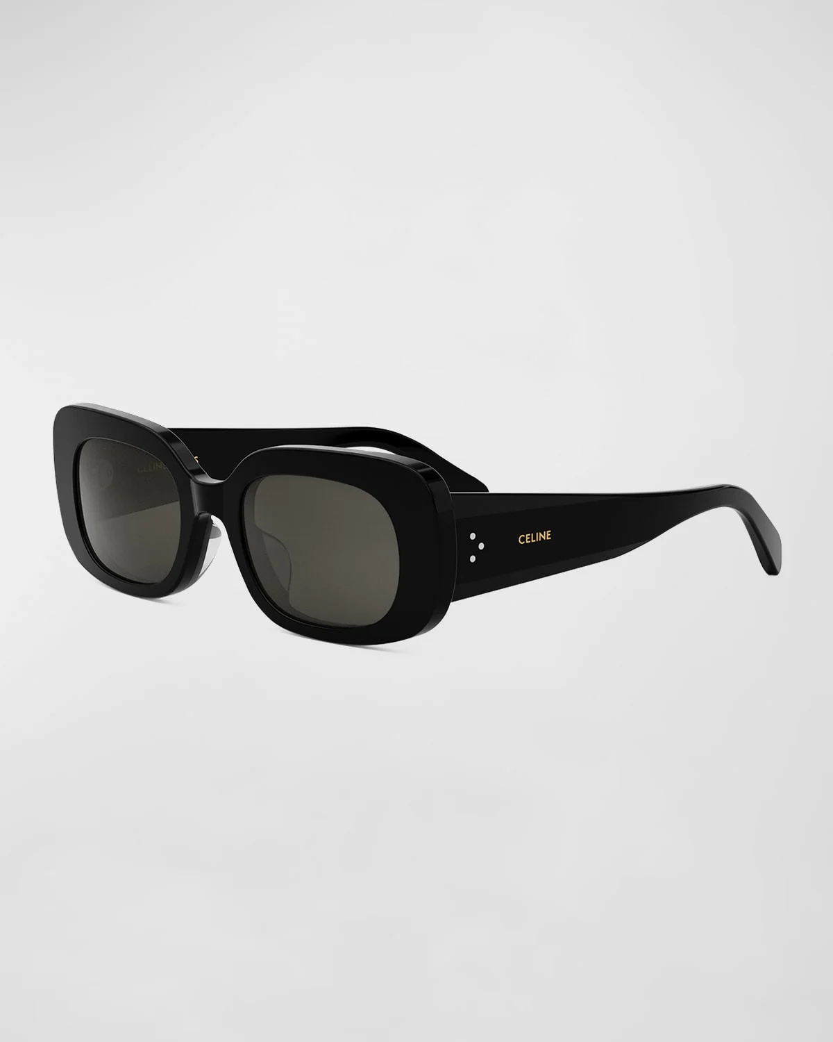 Bold 3 Dots Acetate Rectangle Sunglasses - 1