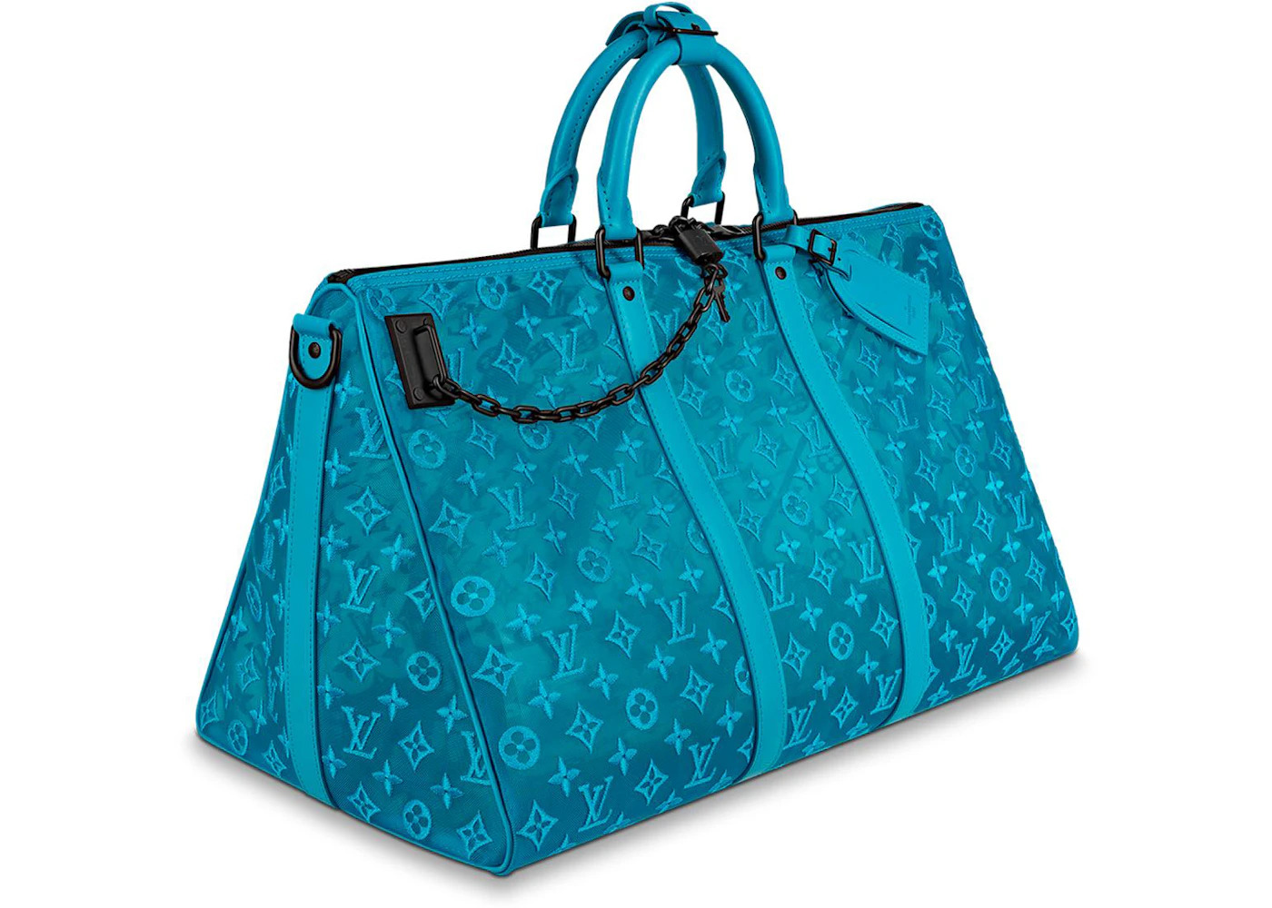 Louis Vuitton Keepall Triangle Monogram Mesh 50 Turquoise - 2