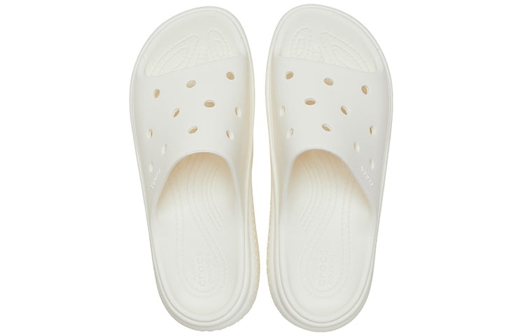 (WMNS) Crocs Stomp Slides 'White' 209346-0WV - 4