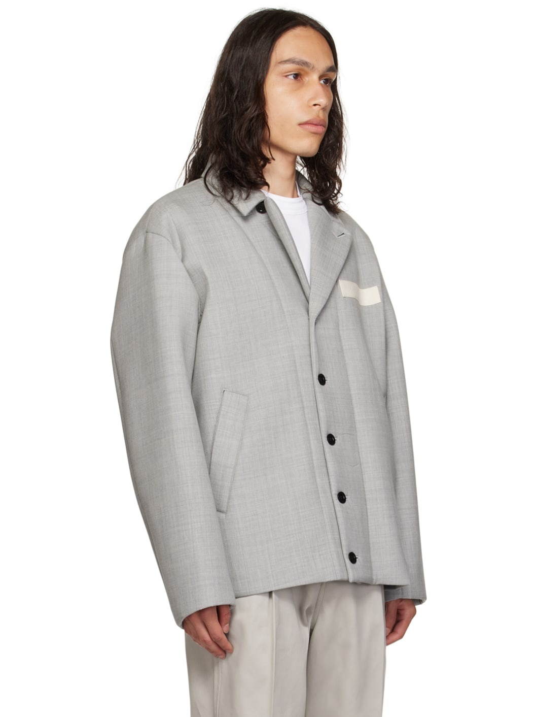 Gray Suiting Bonding Jacket - 2