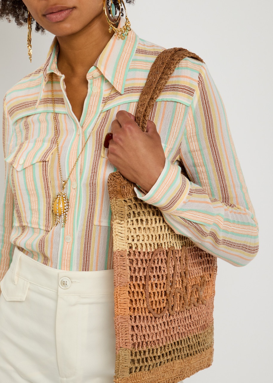 Chloe Striped-jacquard Cotton Shirt - 5