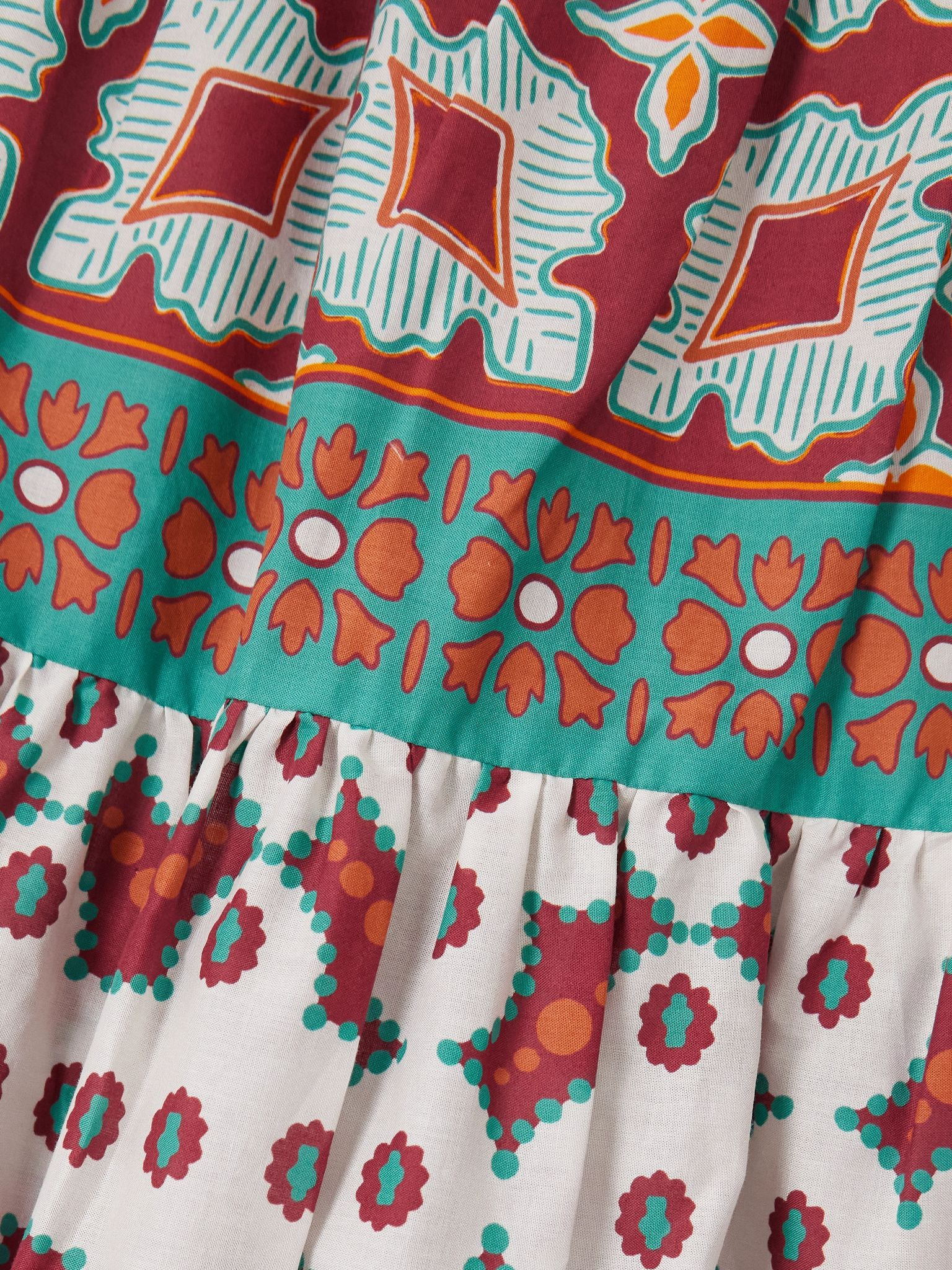 Printed cotton-voile maxi skirt Multi - 4