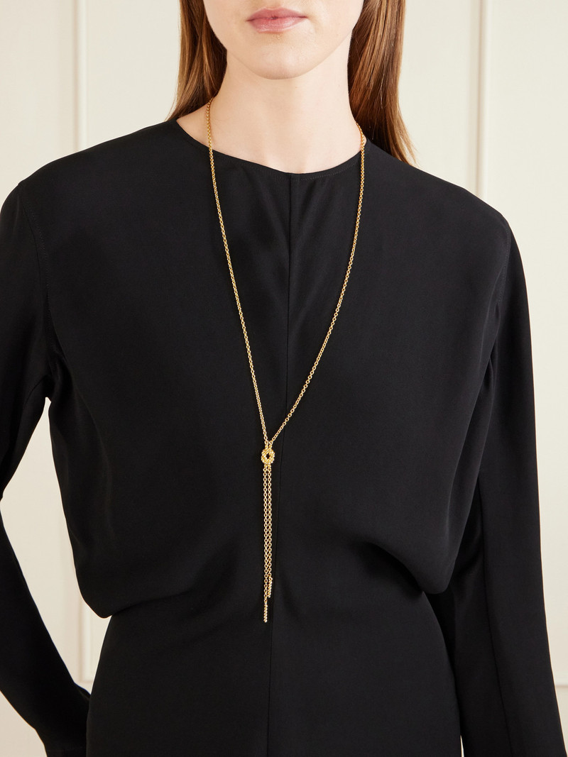 TOTEME Rope Lariat Gold-tone Necklace outlook
