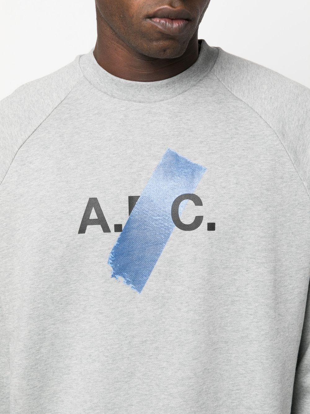 logo-print crew neck sweatshirt - 5