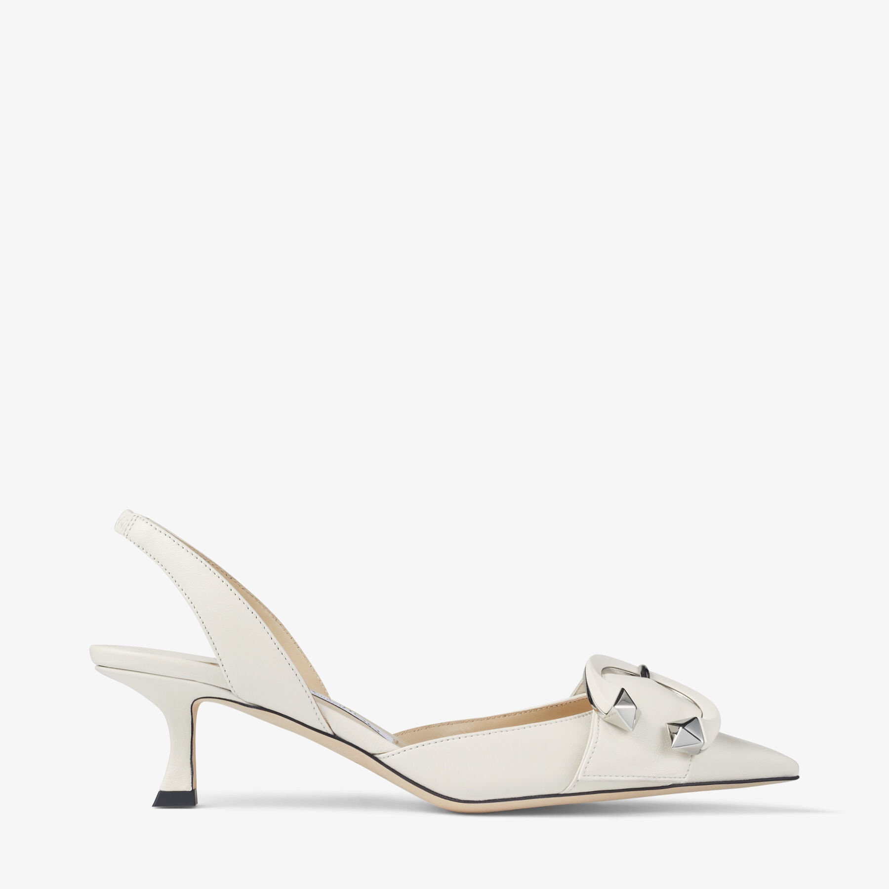 Moni 50
Latte Nappa Leather Slingback Pumps with C-Buckle - 1