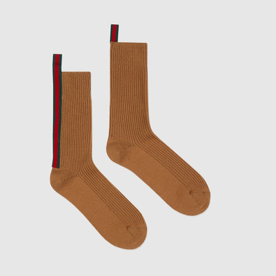 GUCCI Wool blend socks with Web outlook
