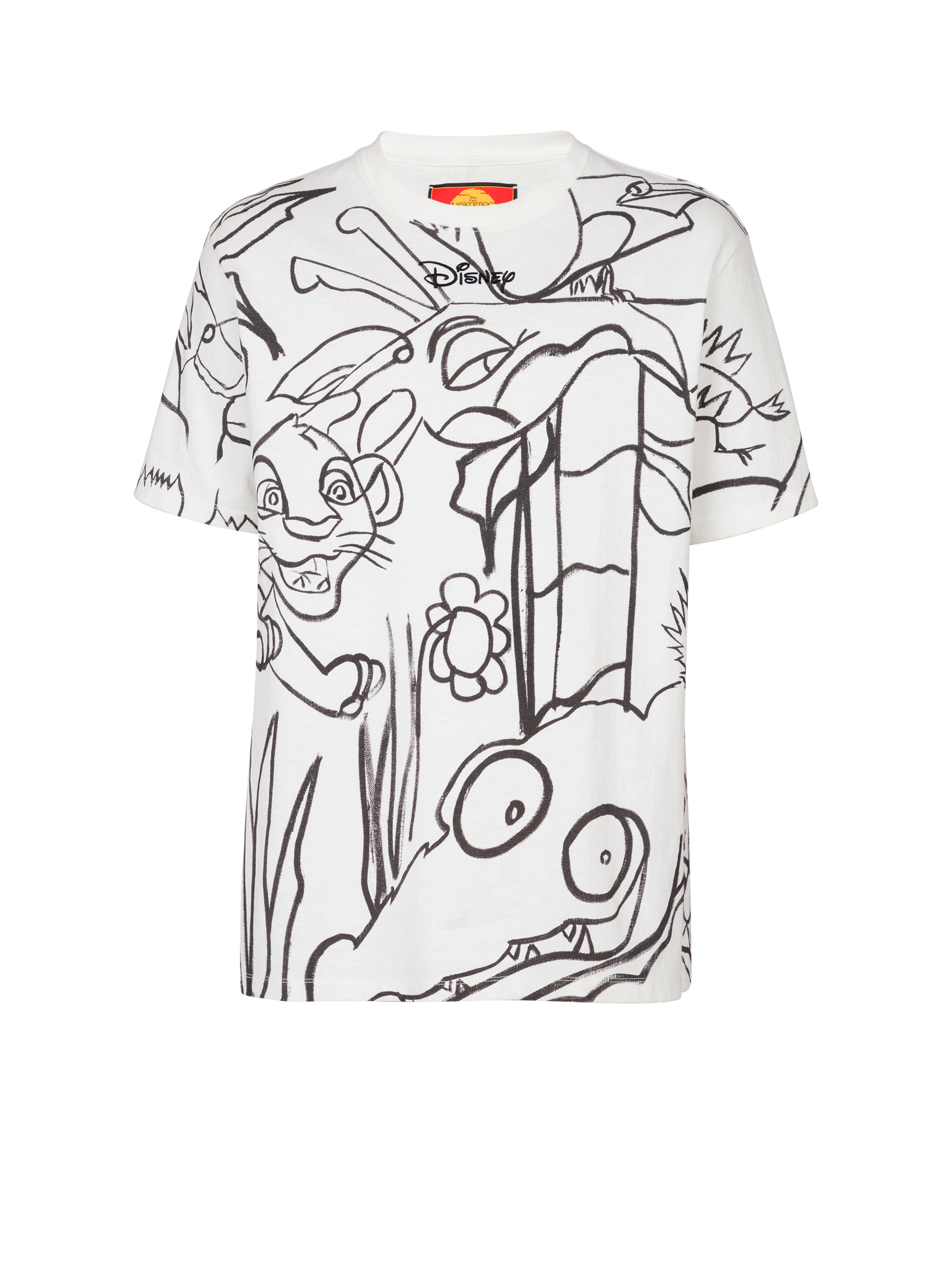 Disney x Balmain: The Lion King - Relaxed T-shirt with Enfant Précoce print - 1