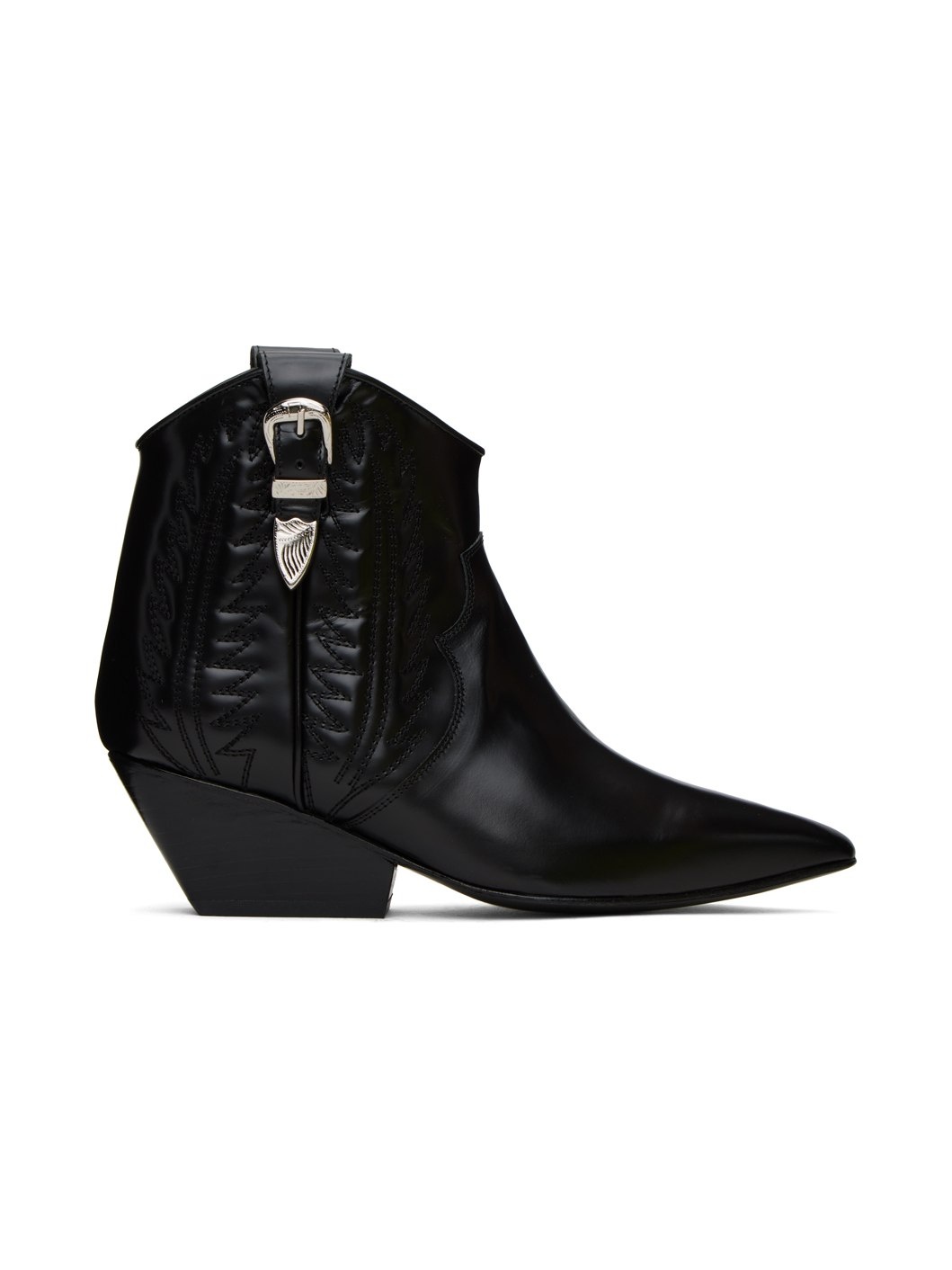 Black Polido Ankle Boots - 1