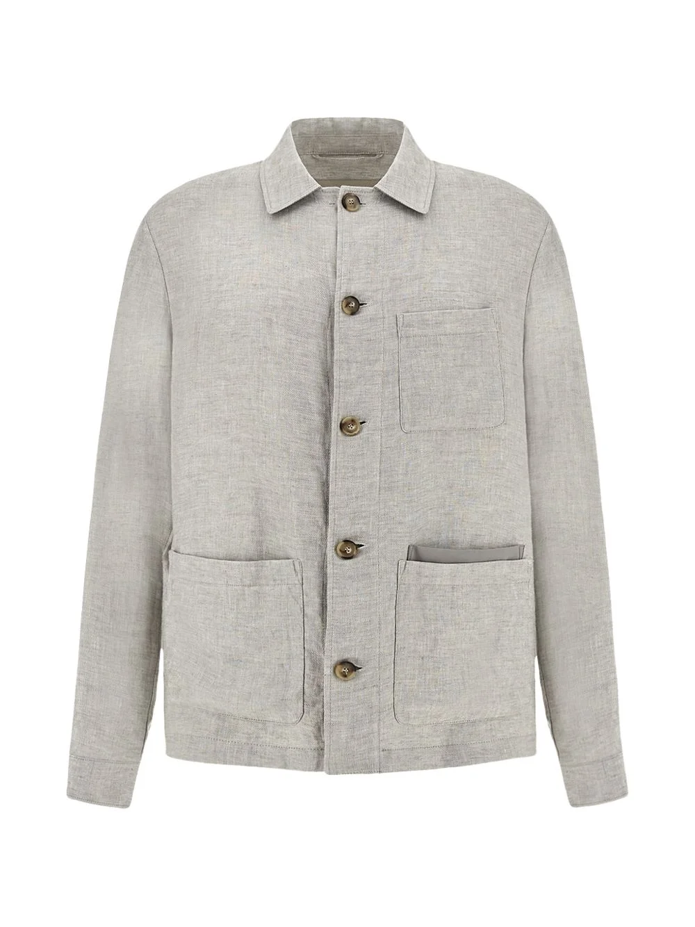 linen overshirt - 1