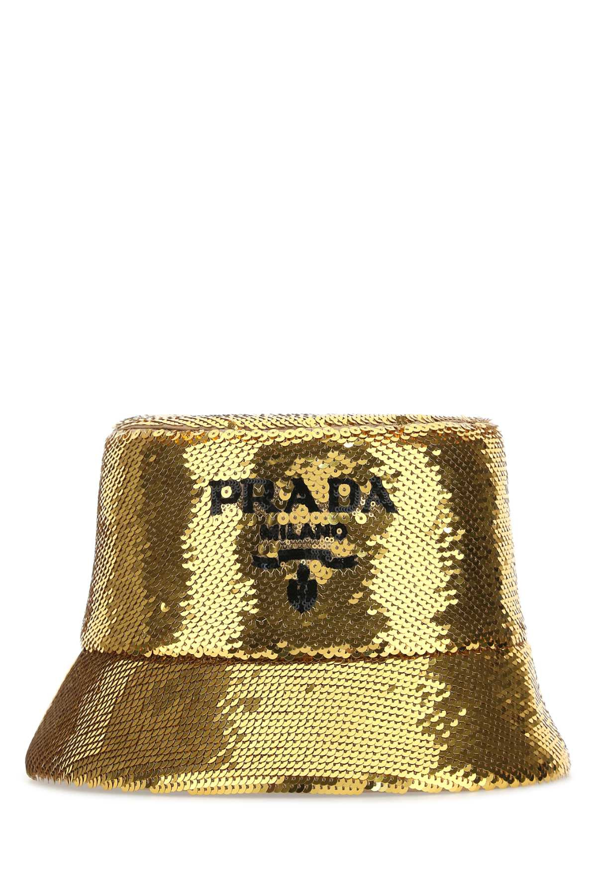 Prada Women Gold Sequins Bucket Hat - 2
