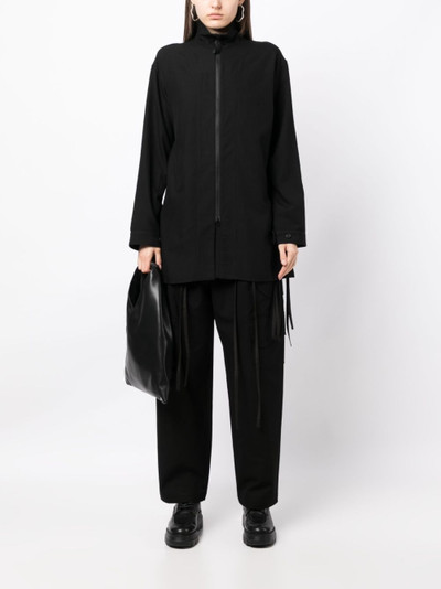 Yohji Yamamoto high-neck zip-up jacket outlook