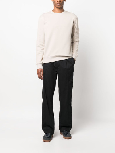 Herno sleeve patch-pocket cotton sweatshirt outlook