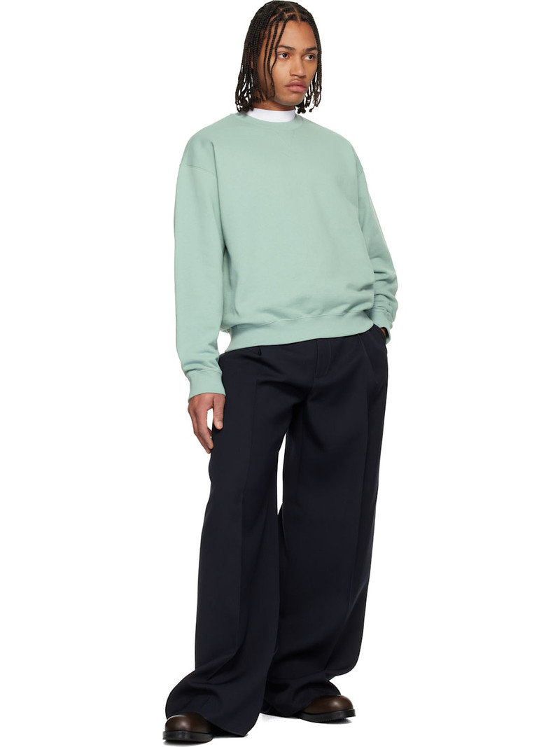 Jil Sander Blue Cotton Terry Crew-Neck Sweatshirt outlook