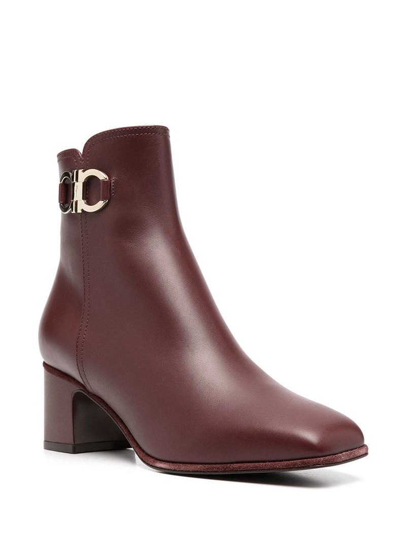 FERRAGAMO Gancini plaque ankle boots outlook