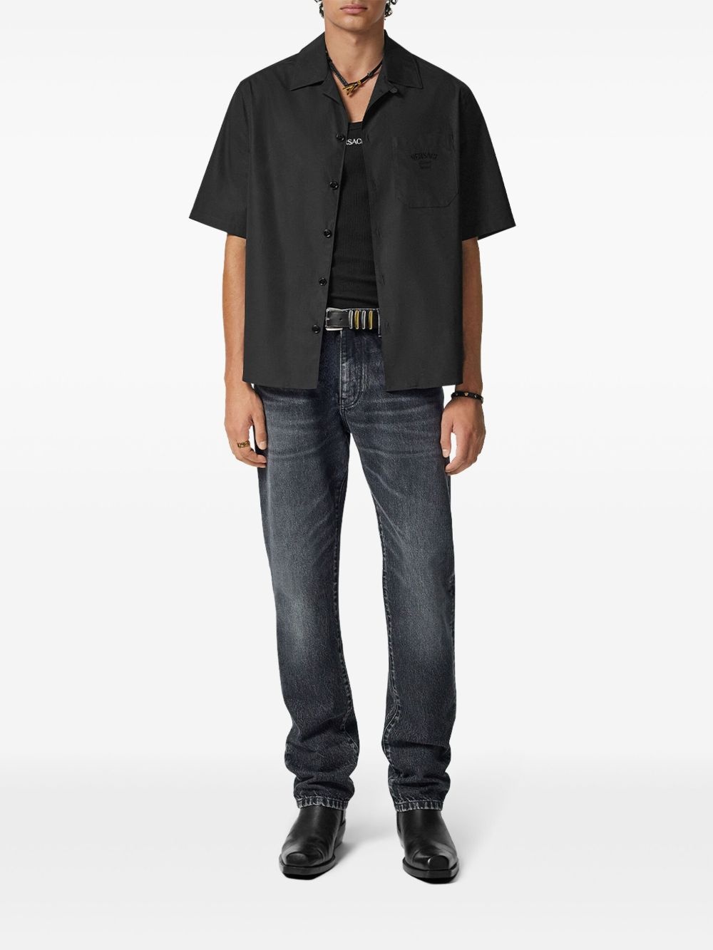 Medusa Chains embroidered shirt - 2