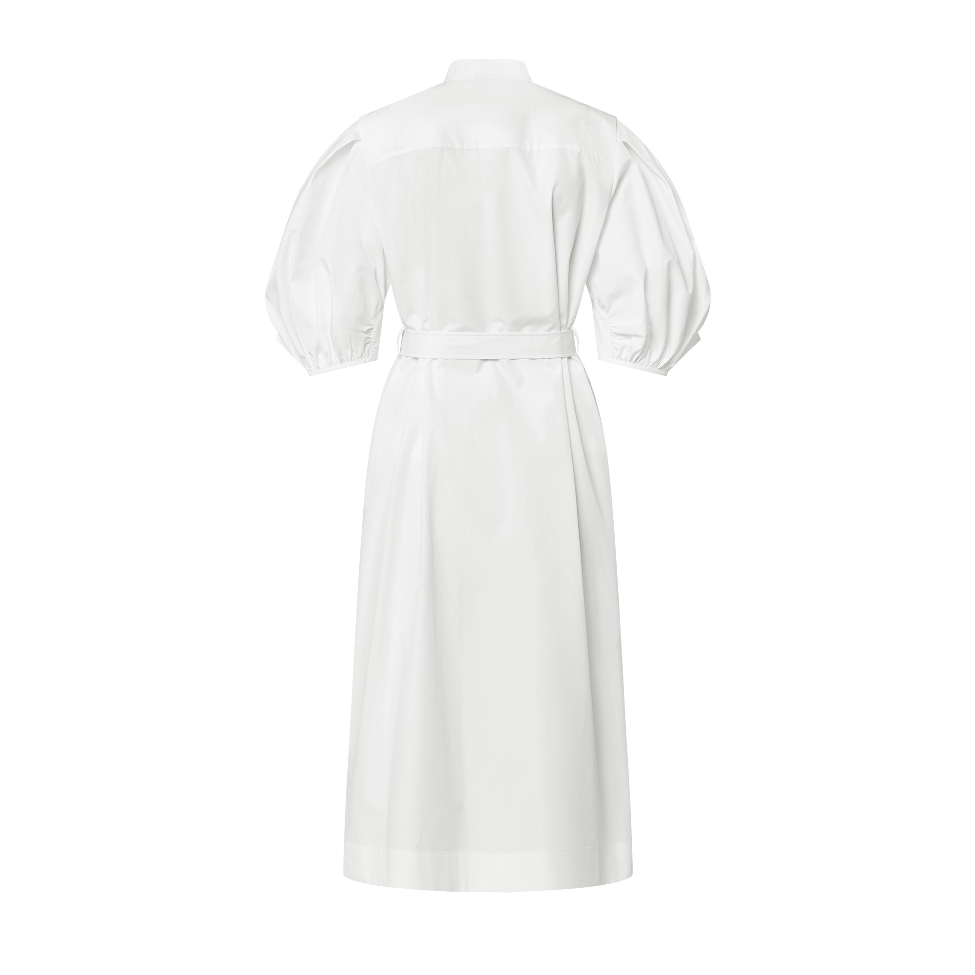 Puff-Sleeve Shirt Dress - 3