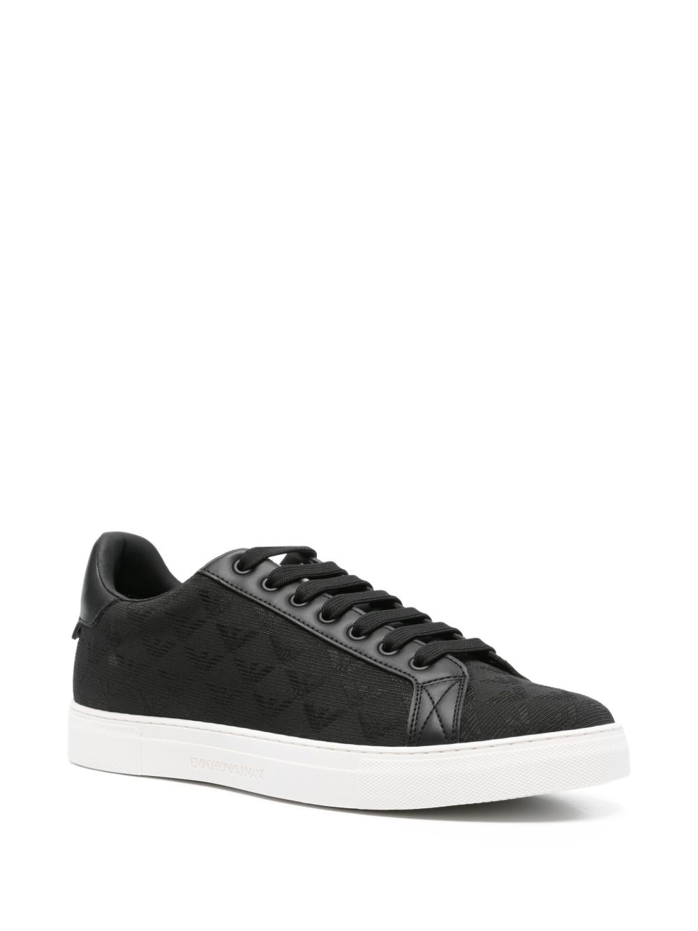 lace-up eagle-logo sneakers - 2