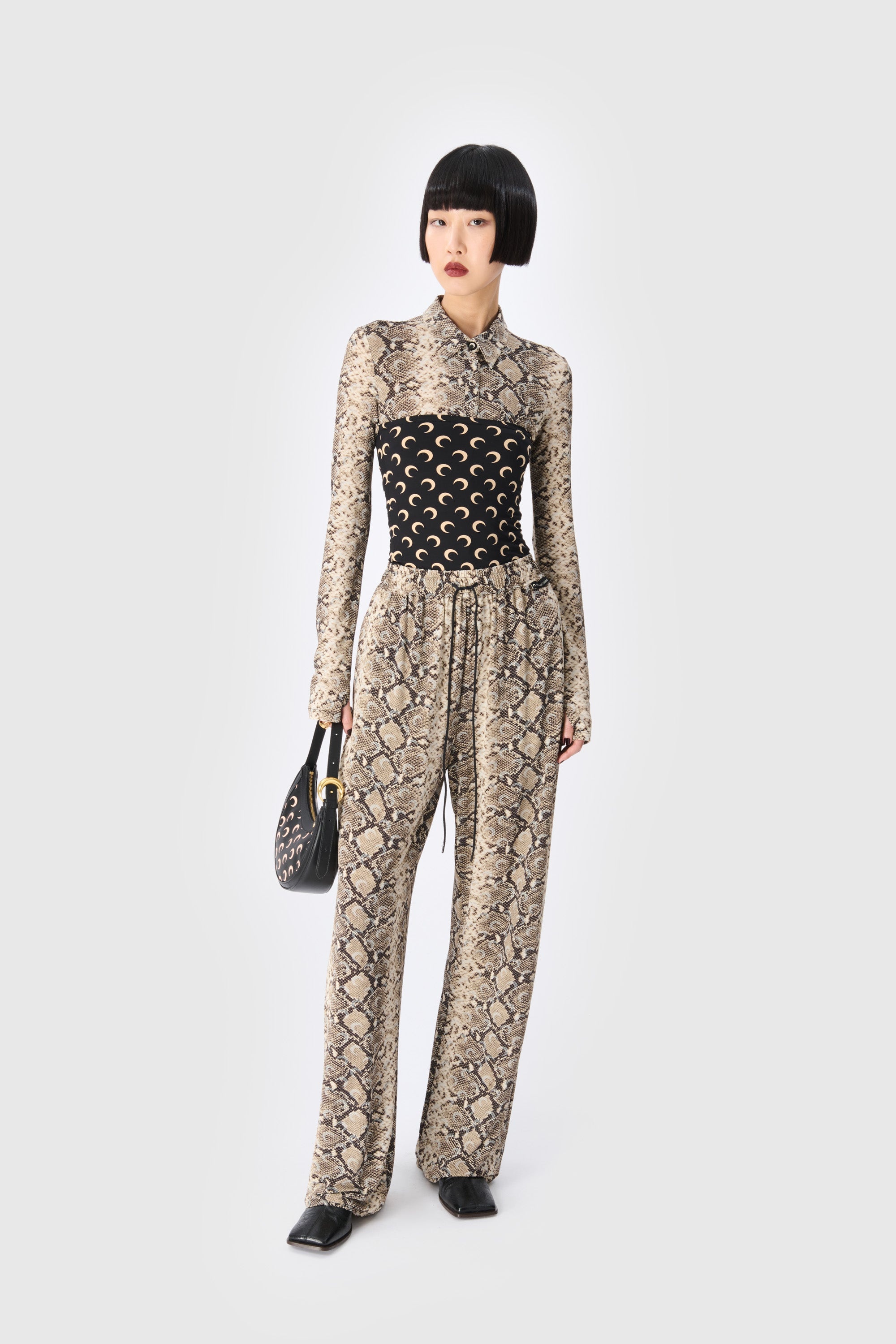 Moon Printed Jersey Second Skin Tube Top - 5
