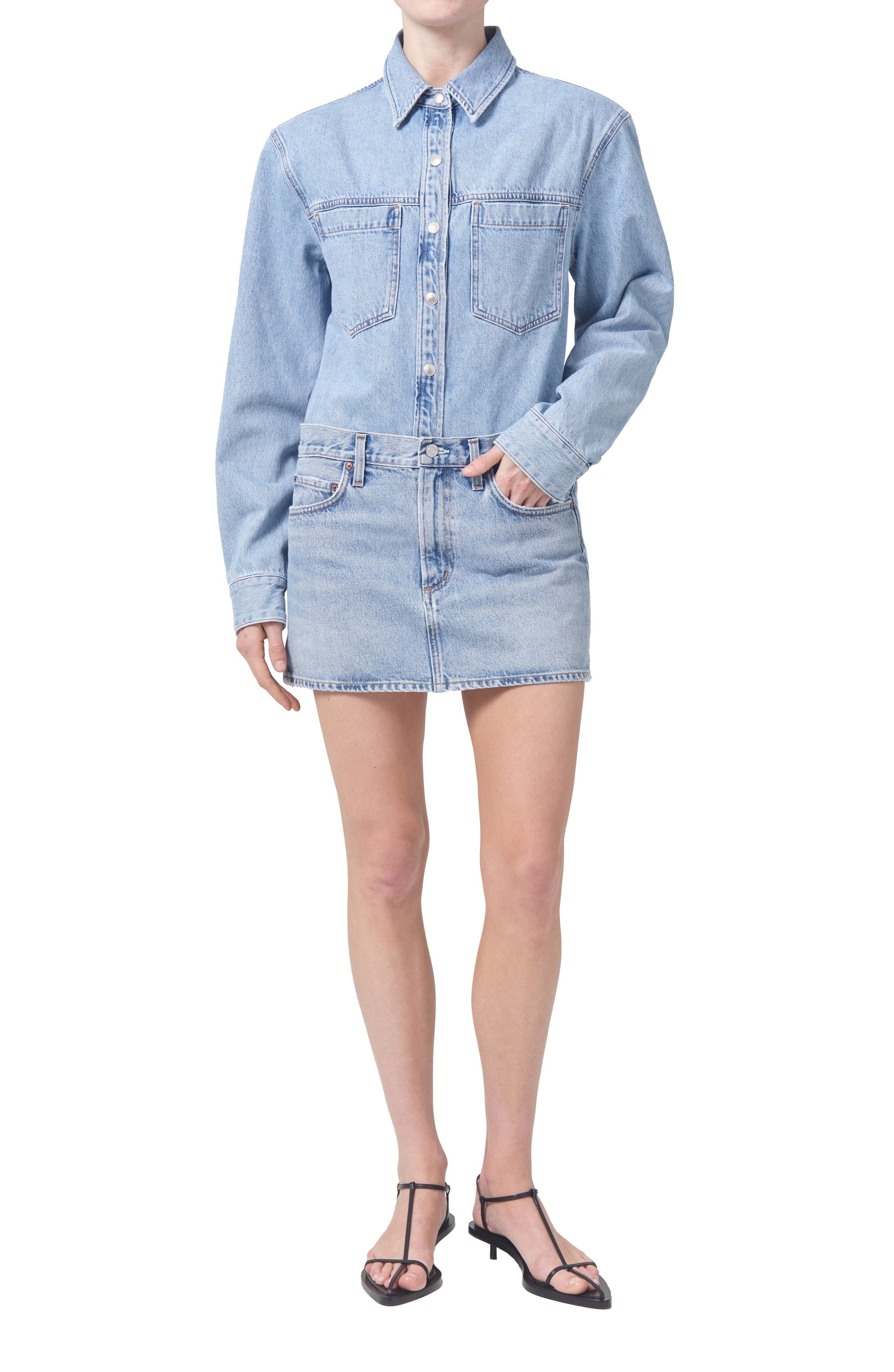 AGOLDE Alek Denim Miniskirt in Force at Nordstrom - 5