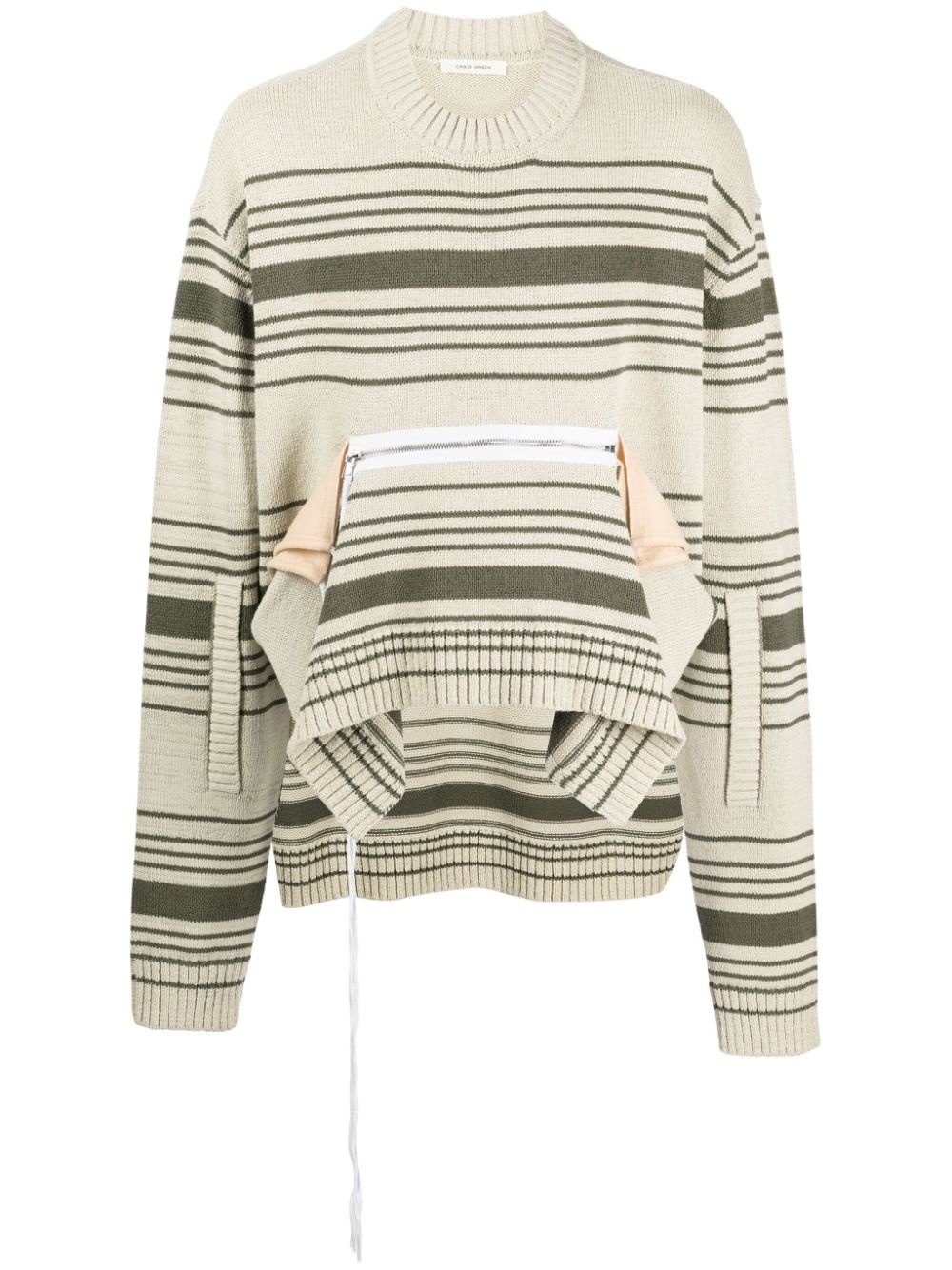 asymmetric striped jumper - 1