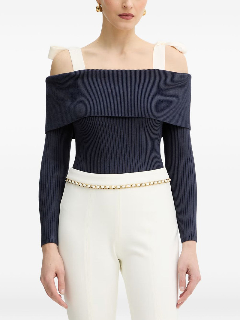 bow ribbed sweater 1
