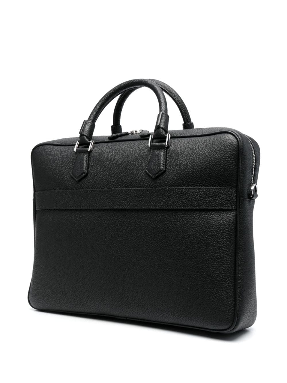 logo-print leather laptop bag - 2