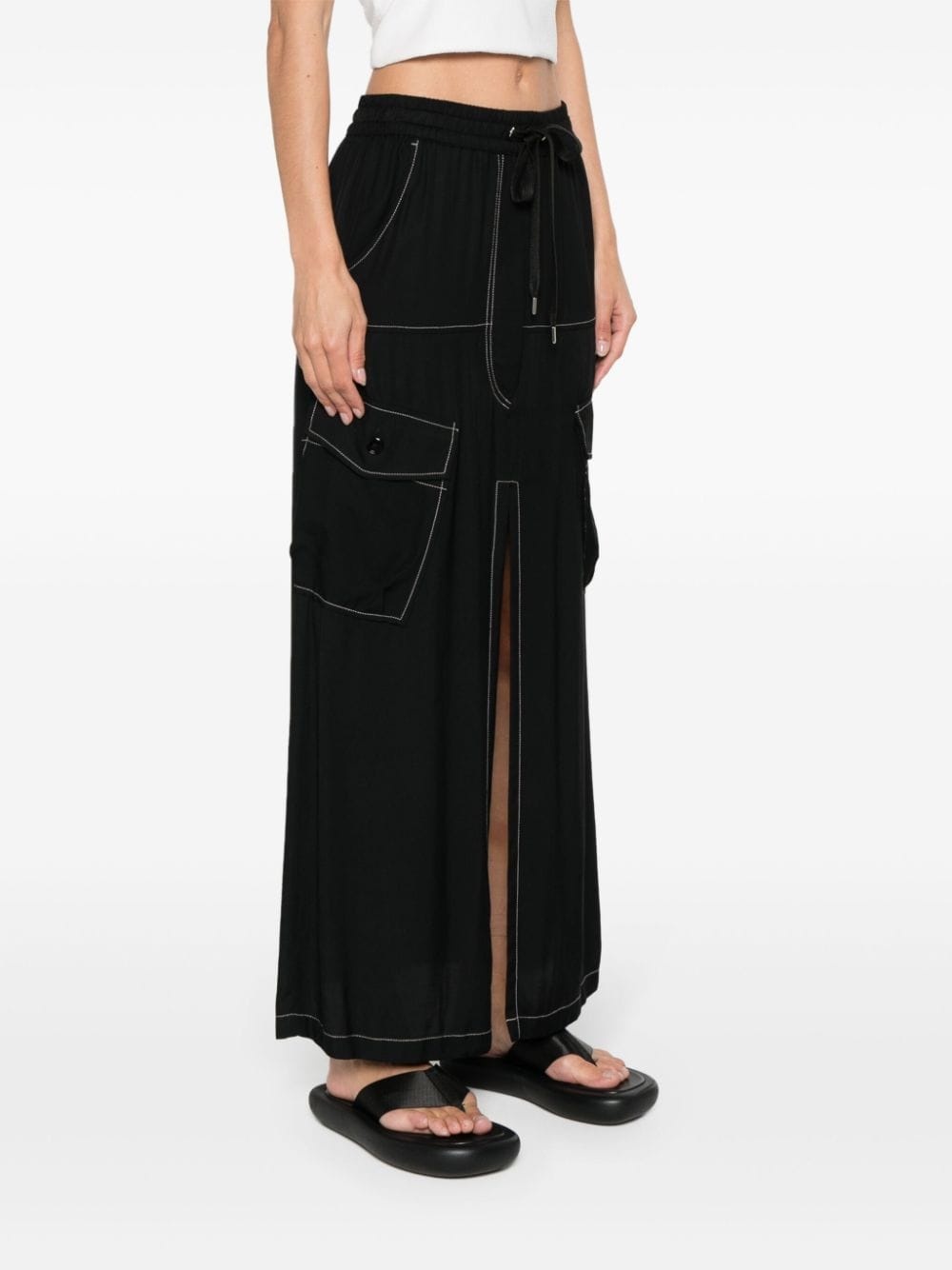 Gulp contrast-stitching midi skirt - 3