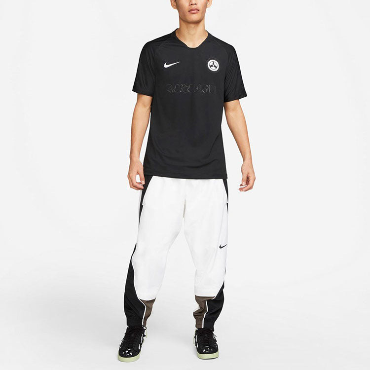 Nike x ACRONYM Crossover Fan Edition Printing Logo V neck Short Sleeve US Edition Black DC8808-010 - 5