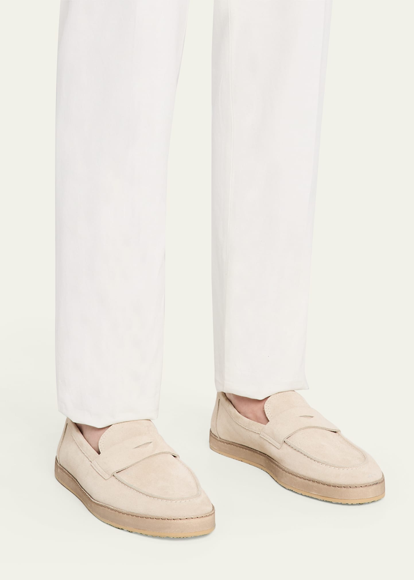 Men's Hybrid Suede Penny Loafers - 2