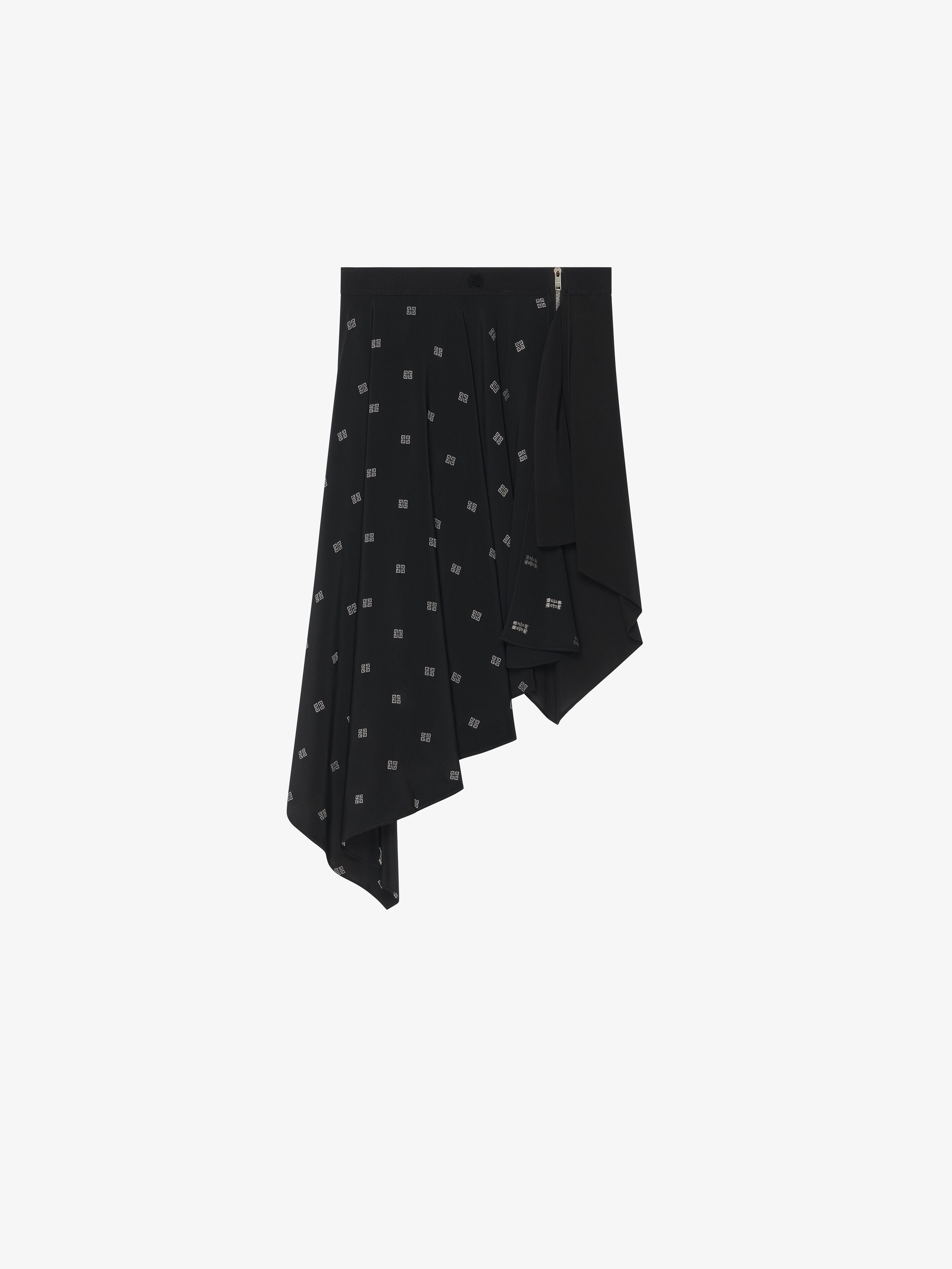 ASYMETRIC SKIRT IN 4G SILK - 1