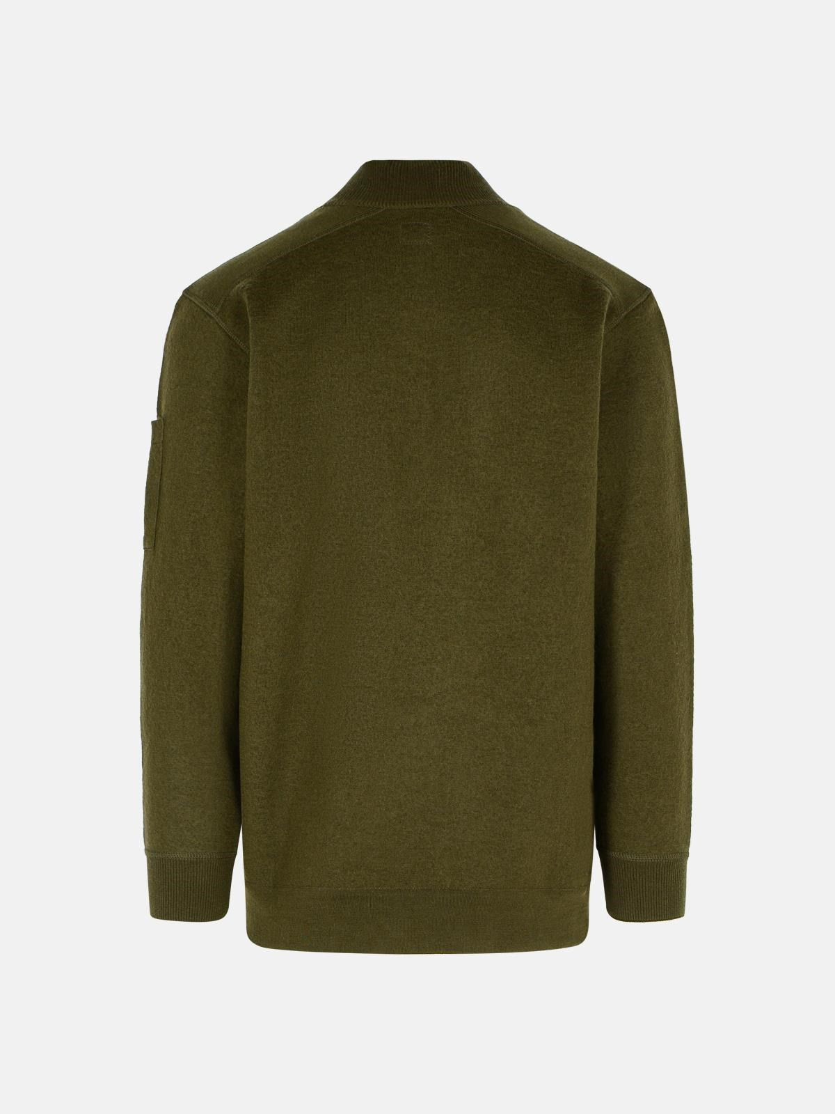 'GRS' GREEN WOOL BLEND SWEATER - 3