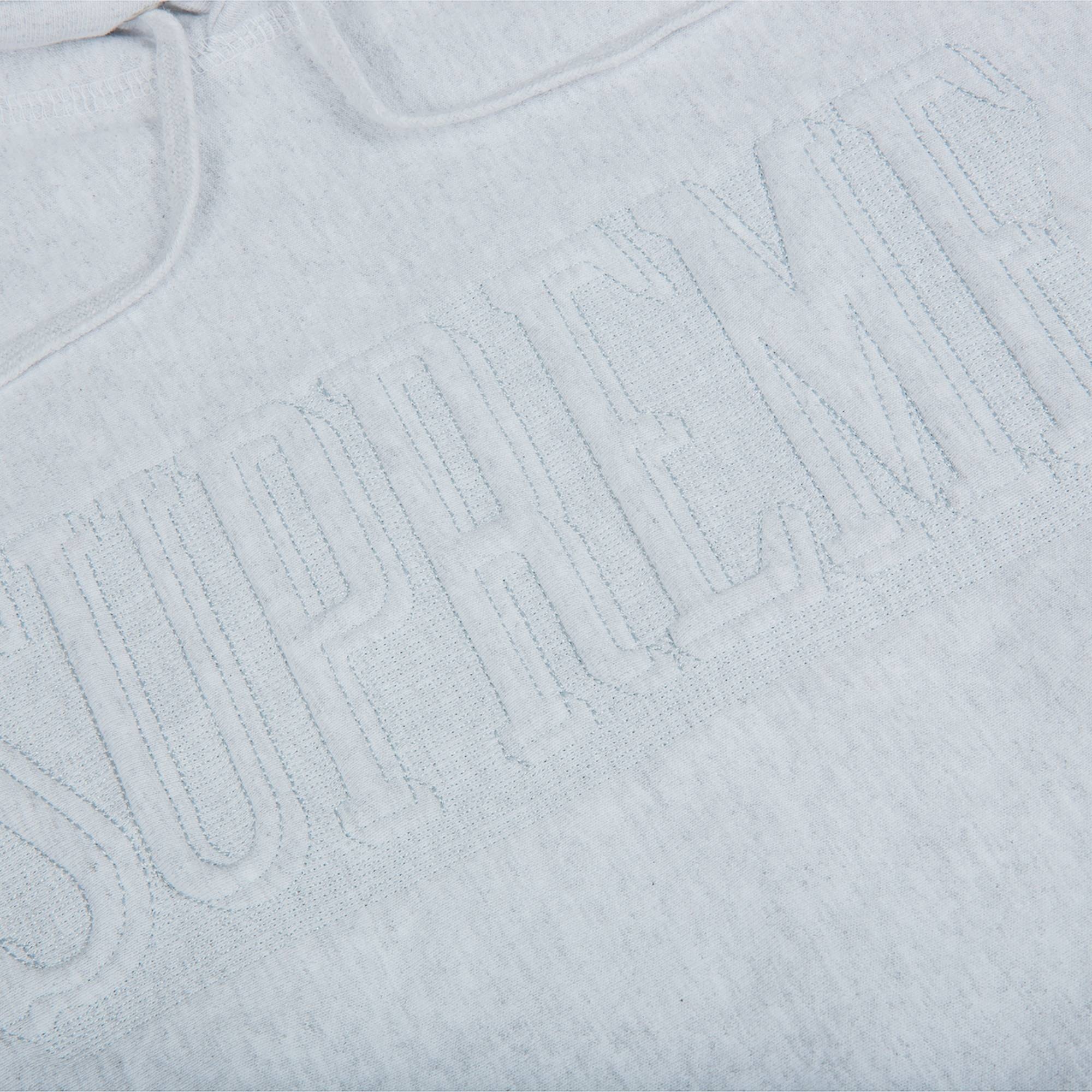 Supreme Embroidered Outline Hooded Sweatshirt 'Grey' - 2