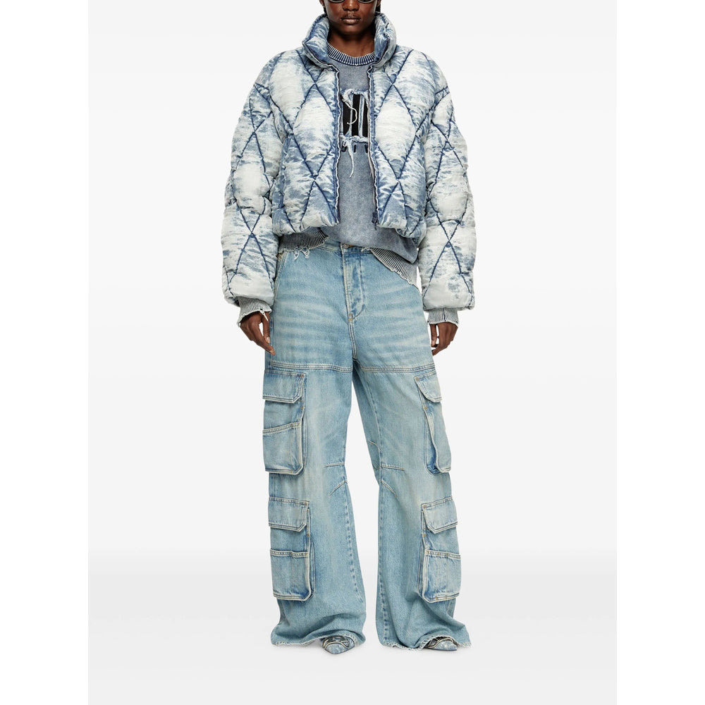 Diesel Blue Jackets - Puffer Jackets Women - 3