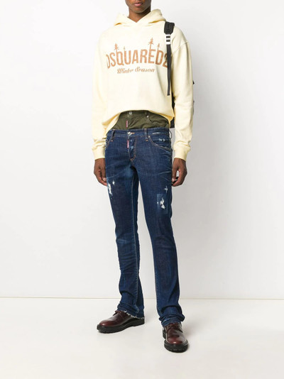 DSQUARED2 double-waistband slim-fit jeans outlook