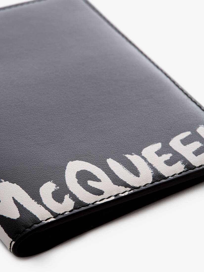 Mcqueen Graffiti Pocket Organizer in Black/white - 5