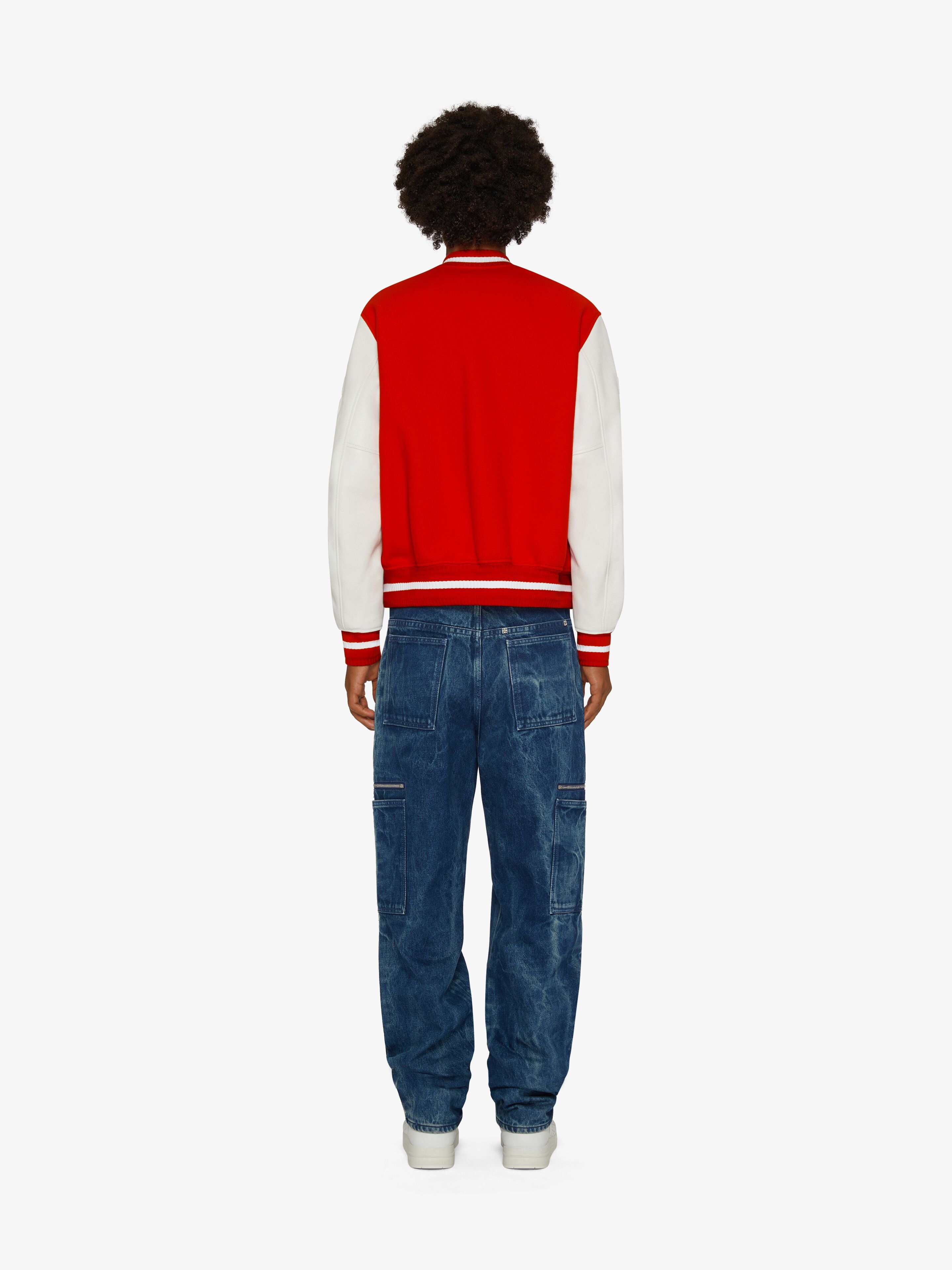 GIVENCHY VARSITY JACKET IN WOOL AND LEATHER - 4