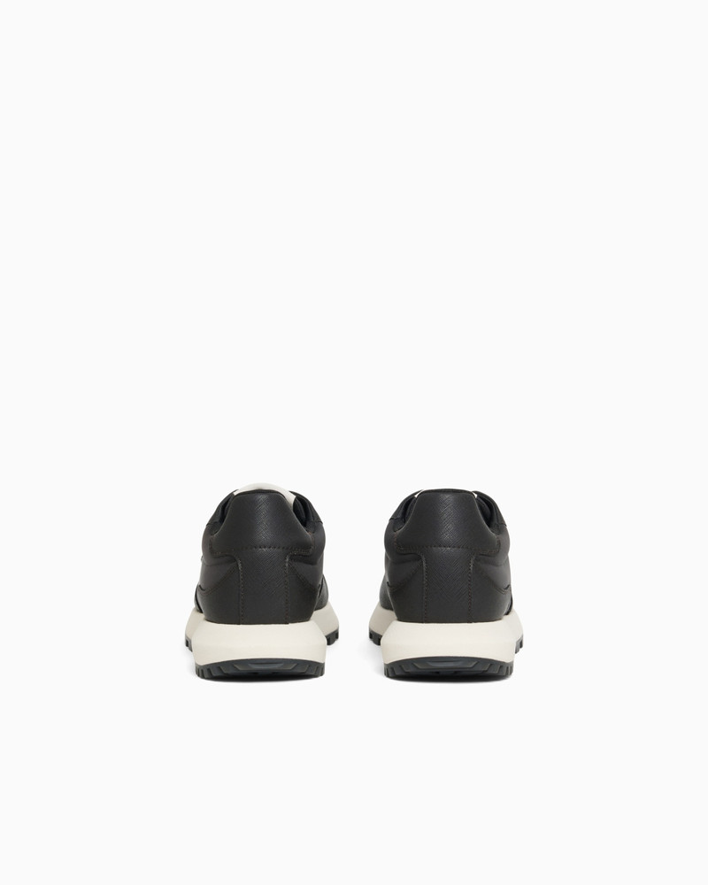 EMPORIO ARMANI ASV RECYCLED NYLON SNEAKERS WITH REGENERATED SAFFIANO DETAILS outlook